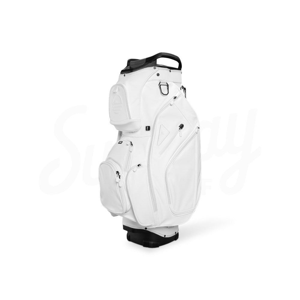 Sunday Golf - Golf Bag - Cart Bag - BIG RIG S-Class Vegan Leather - White
