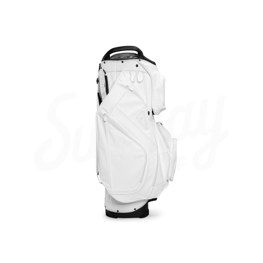Sunday Golf - Golf Bag - Cart Bag - BIG RIG S-Class Vegan Leather - White