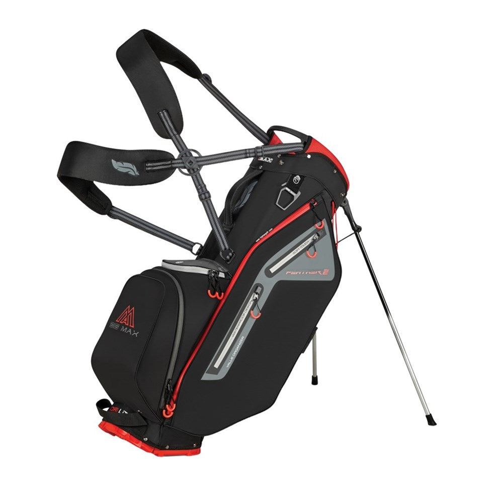 golf bag with stand on a white background