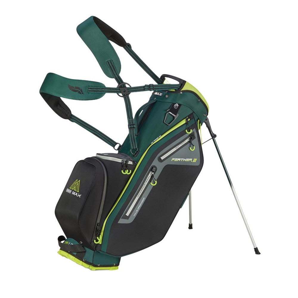 golf bag with stand on a white background