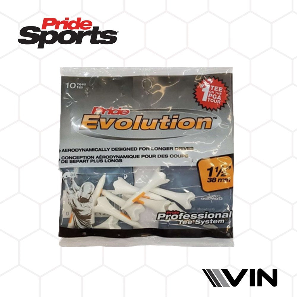 Pride Sports - Plastic Tee - Pts Evo Green Grass 1.12 (10Pc) - White