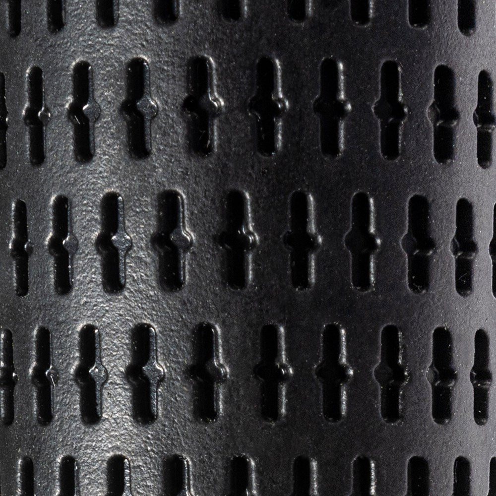 A black Golf Pride Tour Velvet golf club grip with a plus sign texture pattern.