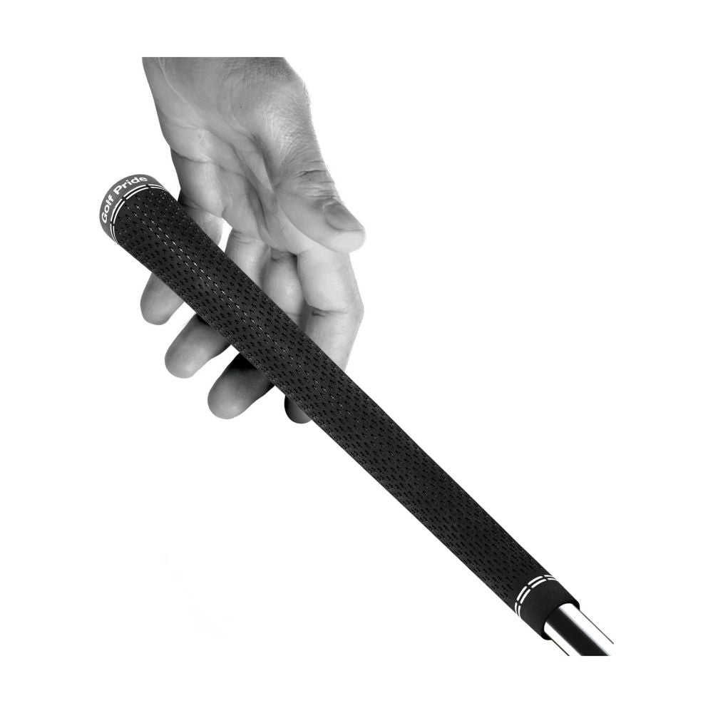 A black Tour Velvet 360 Lite golf club grip with a white logo near the top.