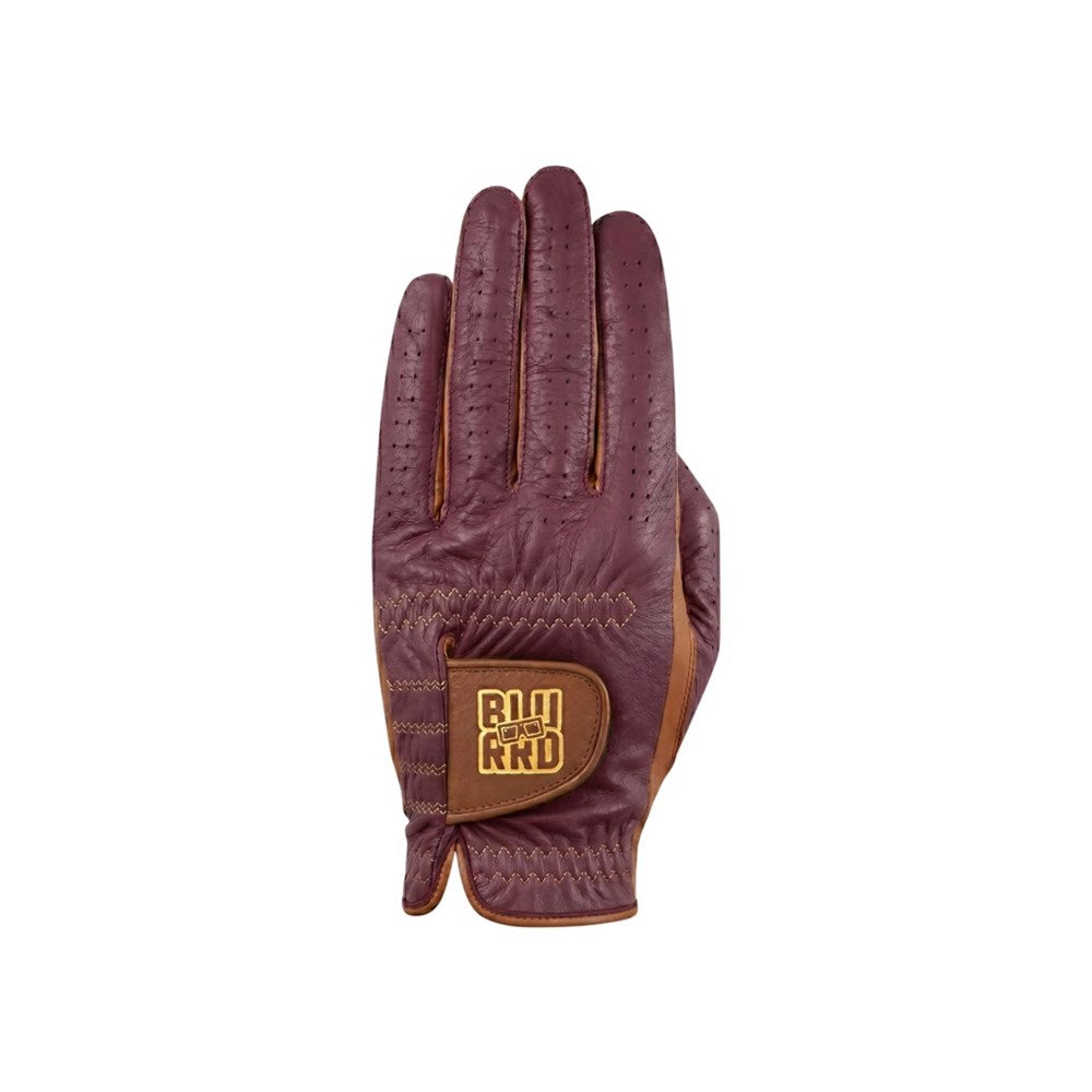 BLURRD - Golf Glove - Heritage Collection (Mens) Burgundy/Cognac