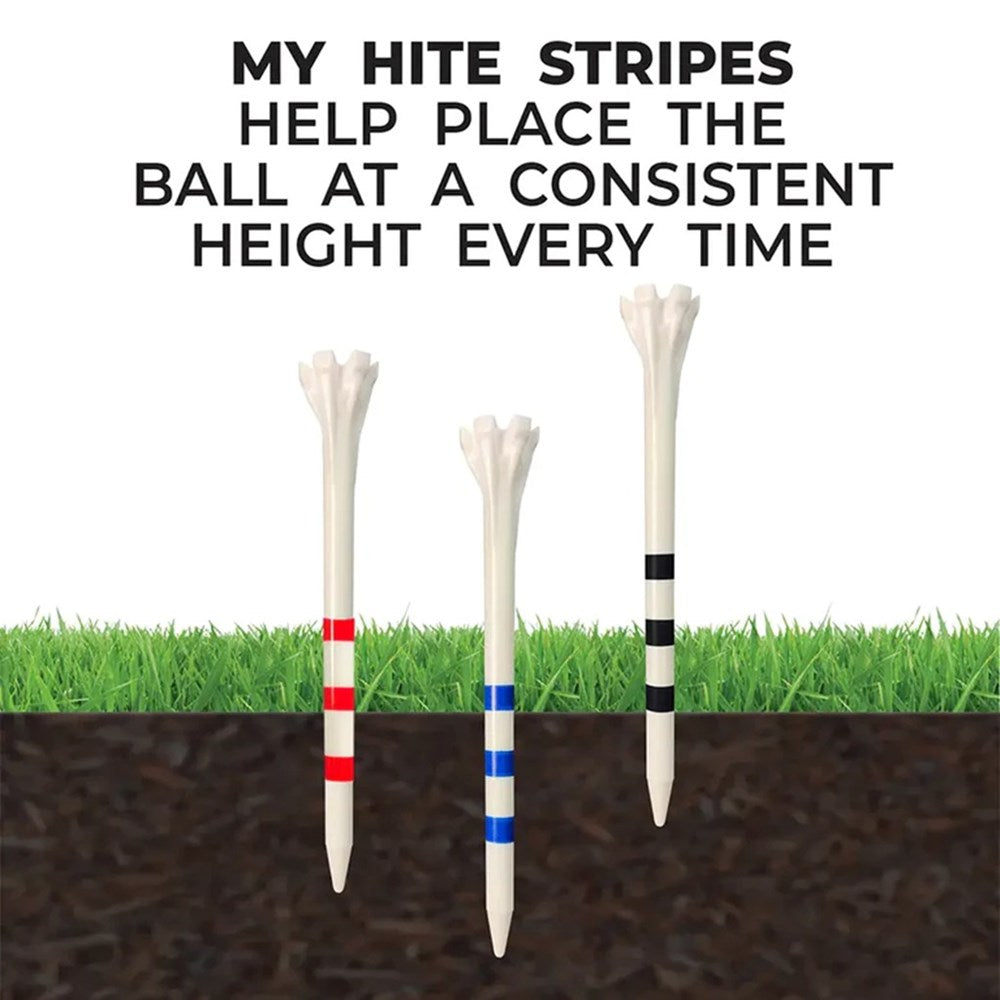 Champ - Zarma Plastic FlyTees My Hite Striped Golf Tees 2.34 (30Pc)