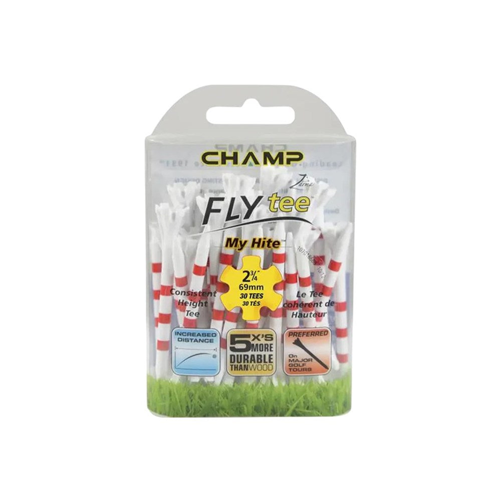 Champ - Zarma Plastic FlyTees My Hite Striped Golf Tees 2.34 (30Pc)