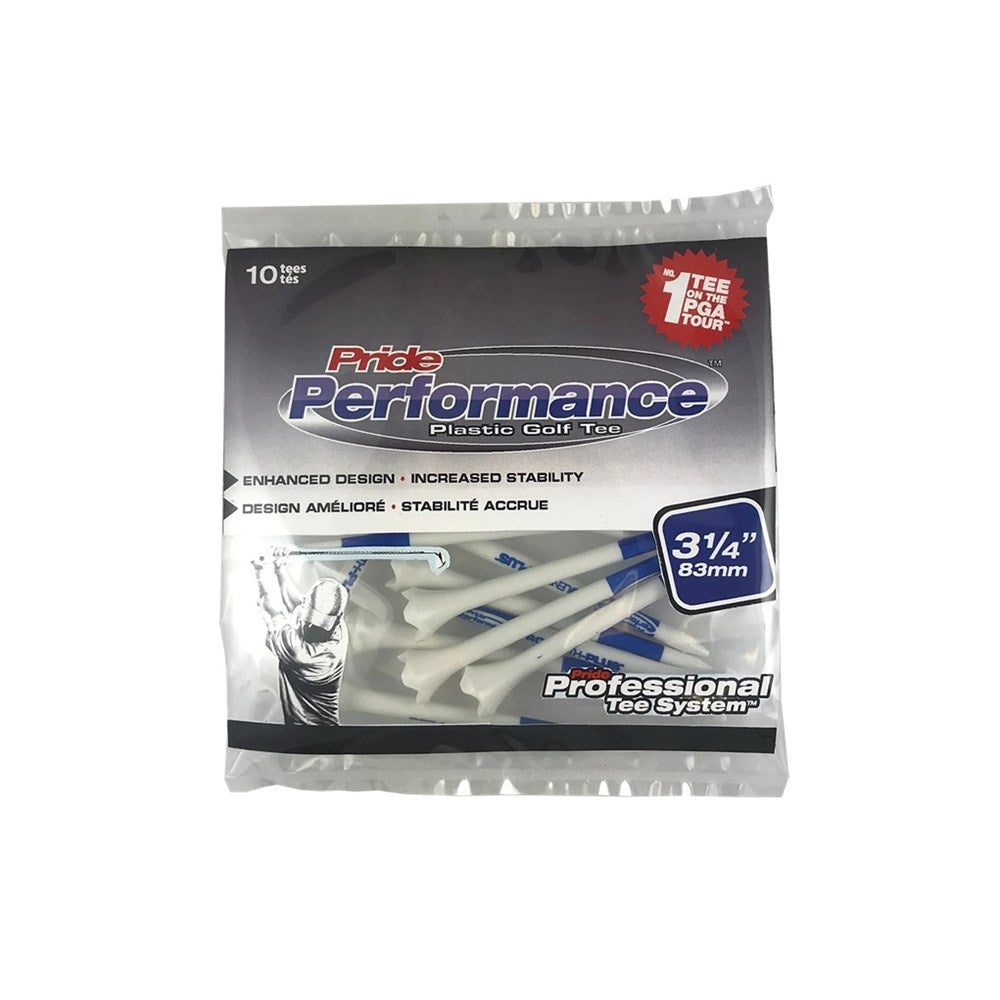 Pride Sports - Plastic Tee - Pts Evo Green Grass 3.14 (10Pc) - White