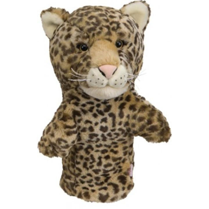 Golf club headcover featuring a realistic animal face design, likely a leopard or similar feline.