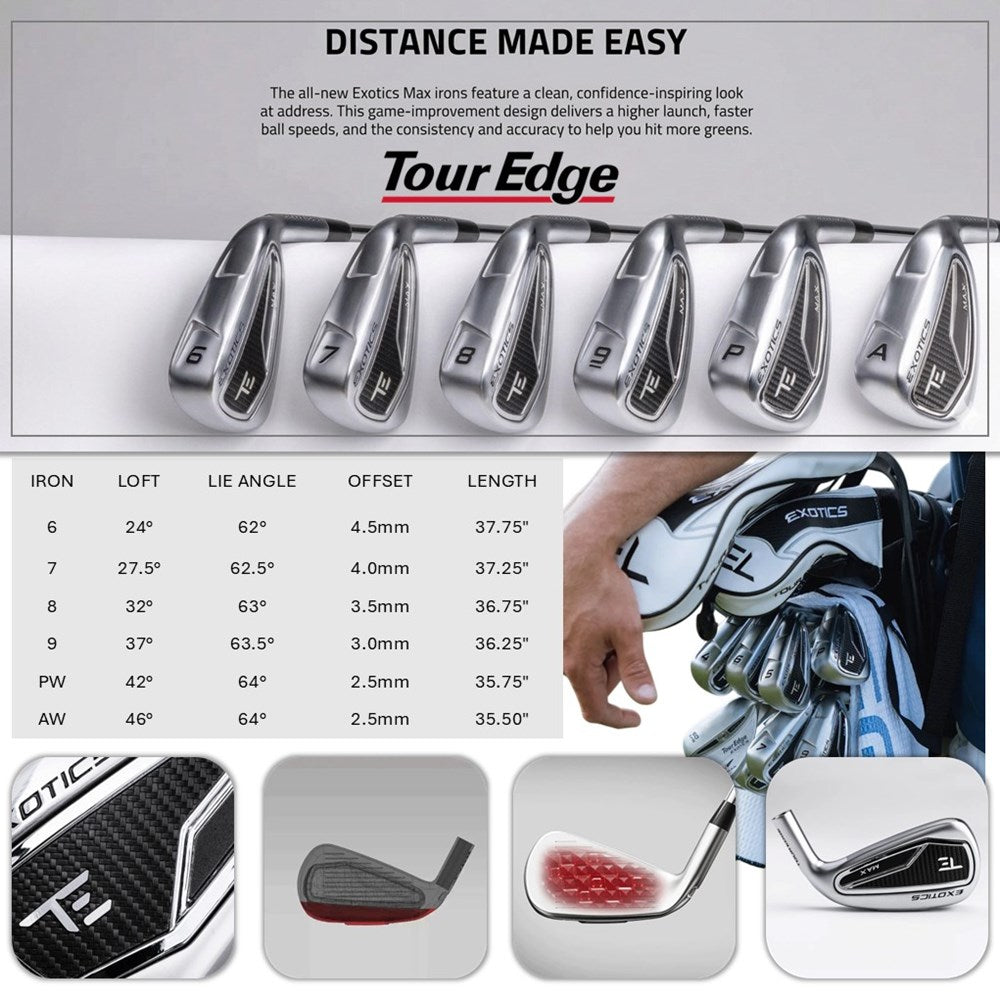 Tour Edge - Iron Set - Exotics Max with MMT Platinum 60R