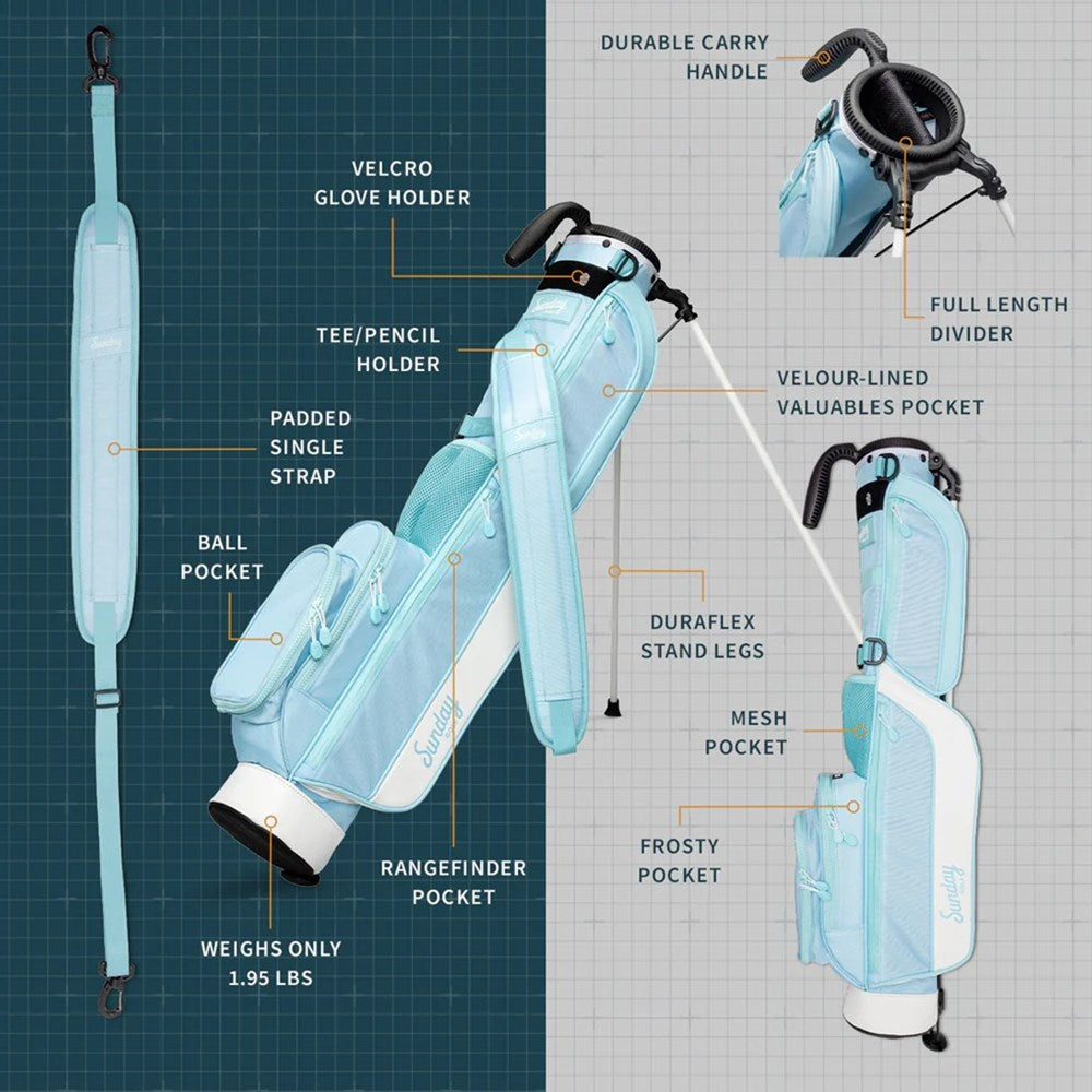 Sunday Golf - Golf Bag - Range/Green Side Bag - LOMA - Baby Blue