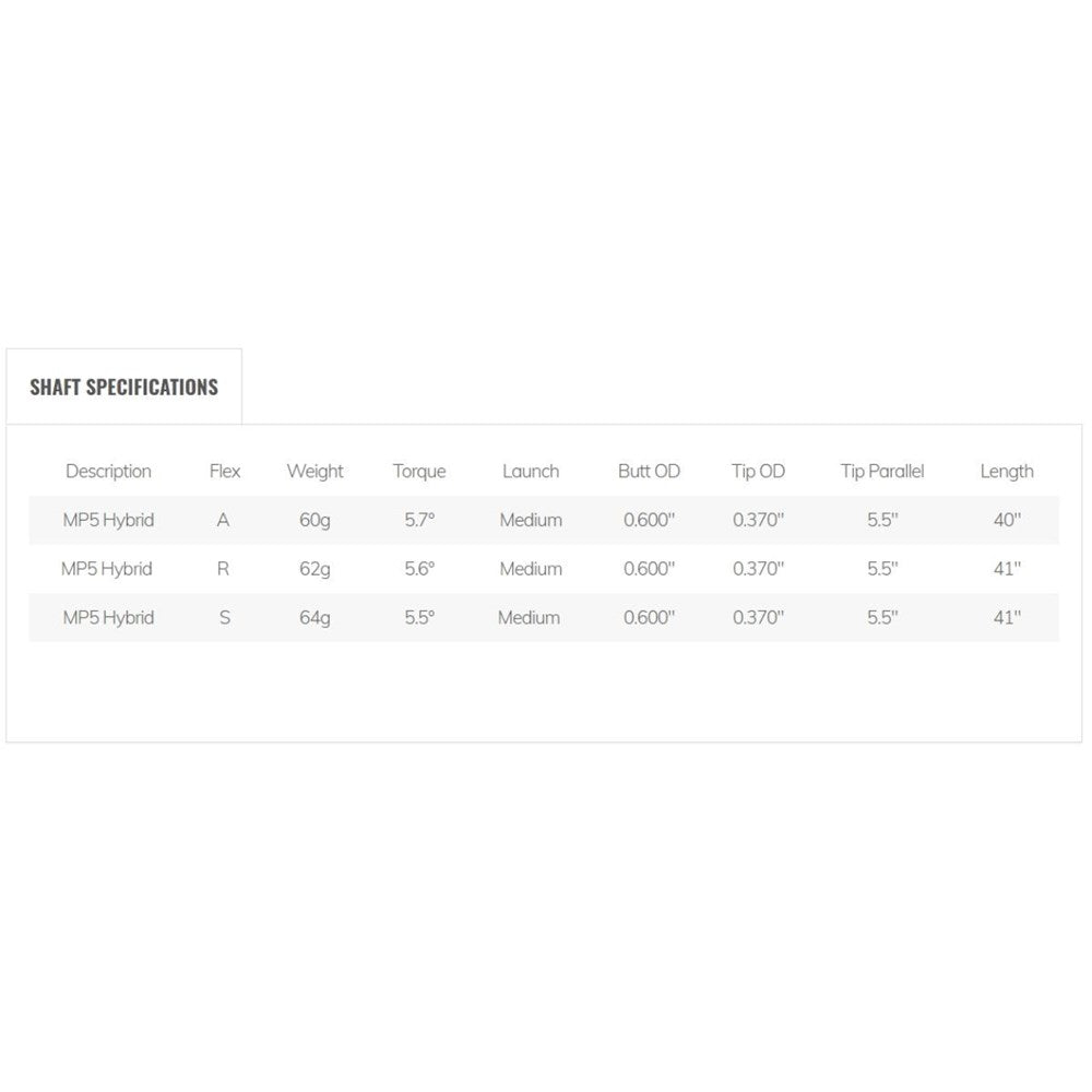 UST Mamiya - Hybrid - Shaft MP5