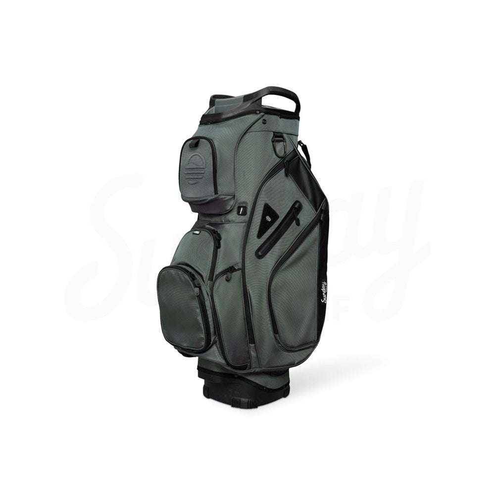 Gray golf bag on a white background