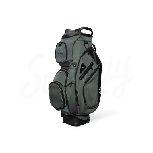 Gray golf bag on a white background