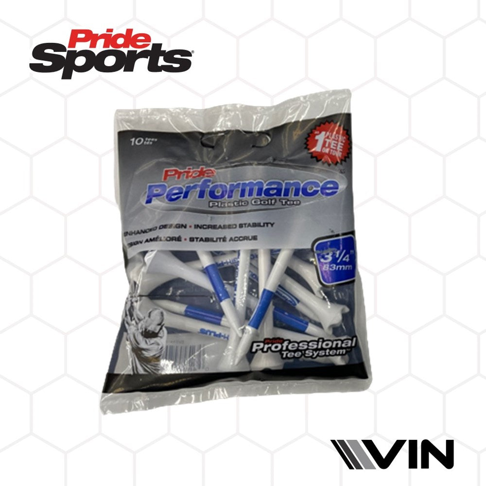 Pride Sports - Plastic Tee - Pts Evo Green Grass 3.14 (10Pc) - White