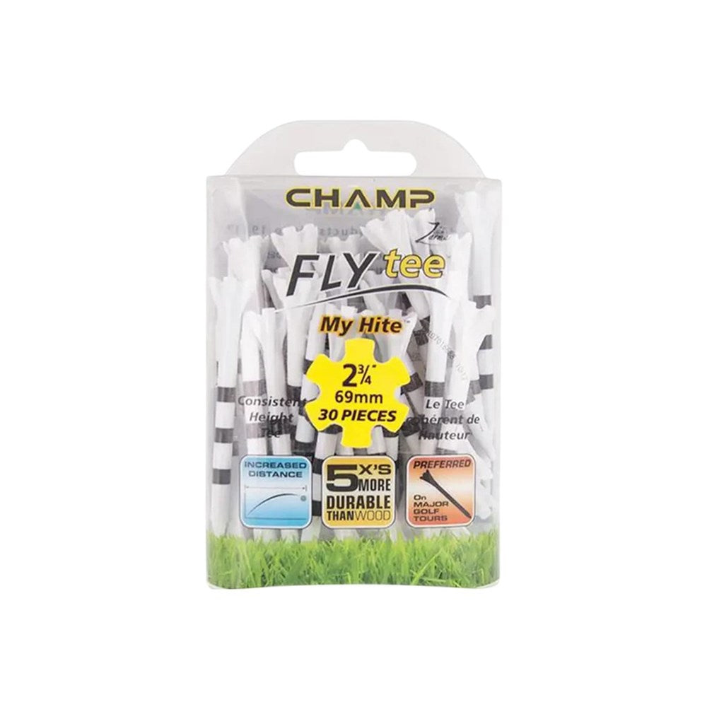 Champ - Zarma Plastic FlyTees My Hite Striped Golf Tees 2.34 (30Pc)