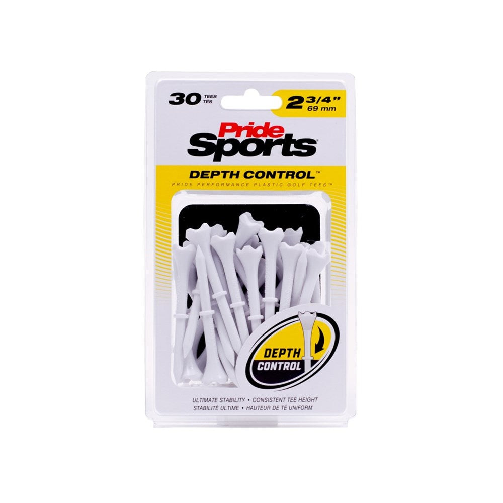 Pride Sports - Plastic Tee - Pride Performance Depth Control Tees - 2.34 (30Pc) - White