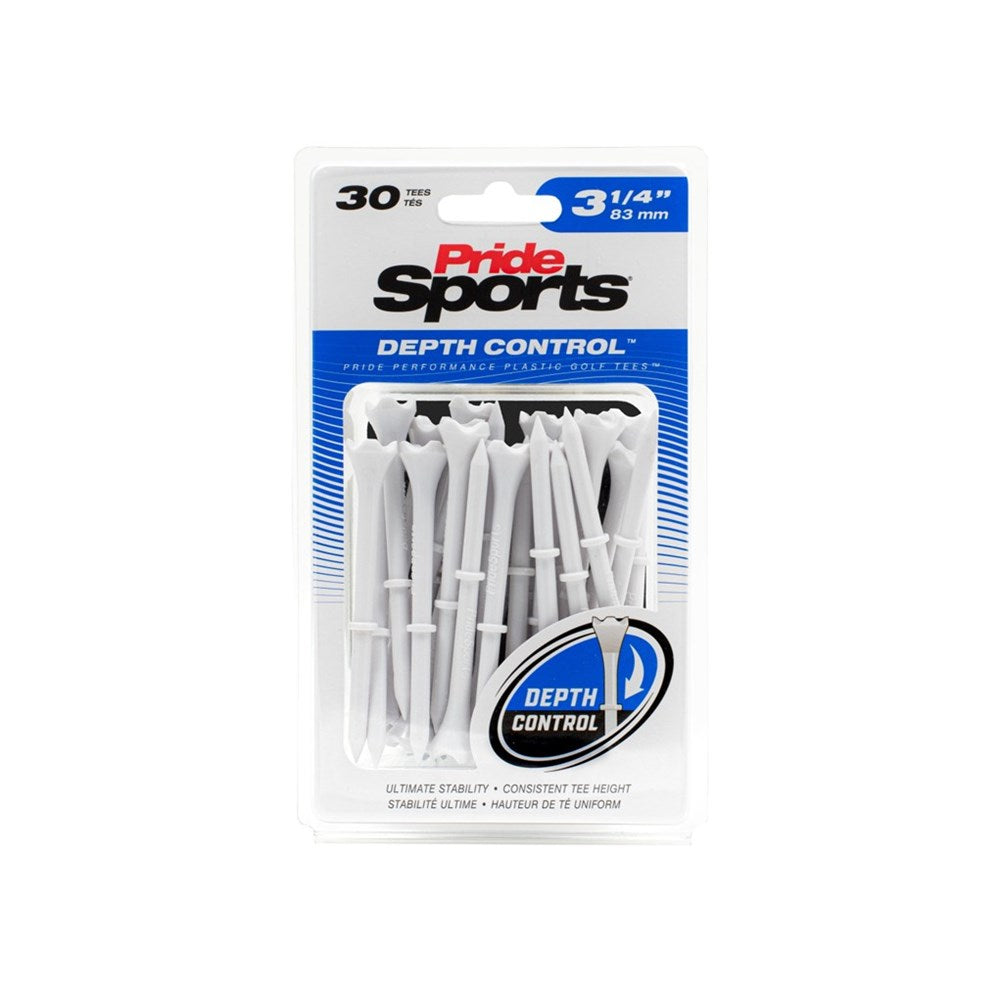 Pride Sports - Plastic Tee - Pride Performance Depth Control Tees - 3.14 (30Pc) - White