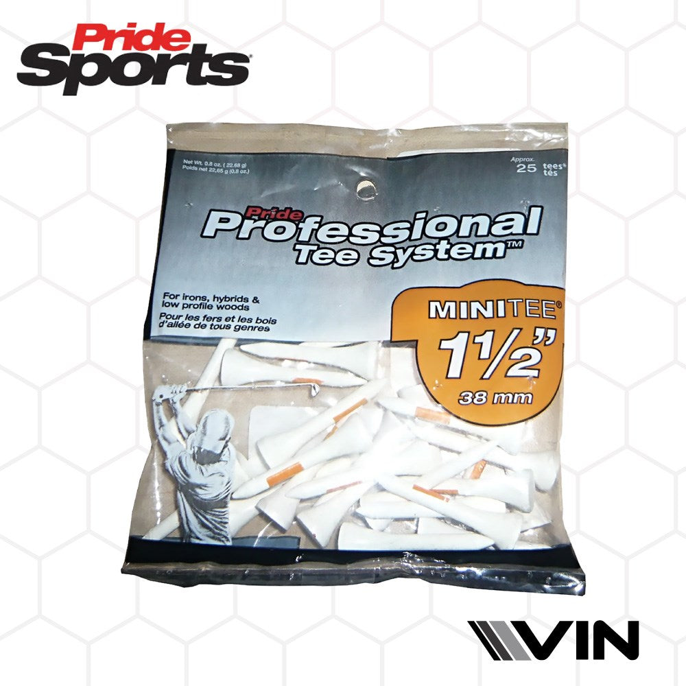 Pride Sports - Wooden Tee - Pts Green Grass 1.12 (25Pc) - White