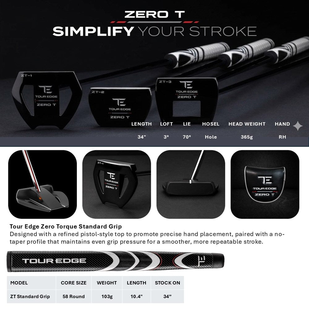 Tour Edge - Putter - Zero T ZT-1 with KBS CT Tour Chrome