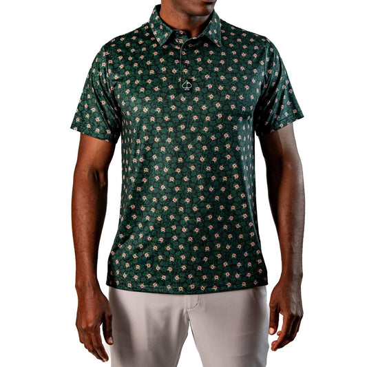 Pins & Aces - Polo Tee - Augusta Dark Azalea
